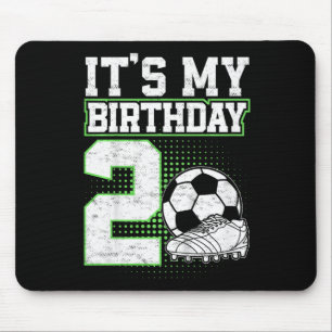 2 Year Old Soccer Boy Its My 2nd Birthday Soccer L Mouse Mat