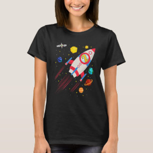 2 Year Old Spaceship Rocket Birthday Astronaut Gir T-Shirt