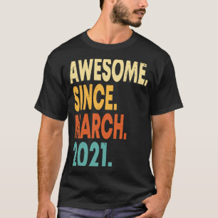 2 Year Old Vintage March 2021 2th Birthday Boy  1 T-Shirt