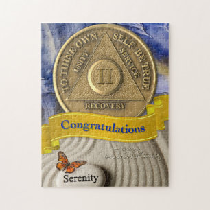 2 Year Sober Anniversary Congratulations Serenity Jigsaw Puzzle