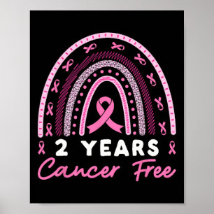 2 Years Breast Cancer Free Survivor Women Poster