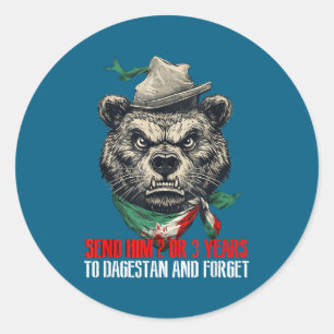 2 Years Forget 3 Send Dagestan Vibes Classic Round Sticker