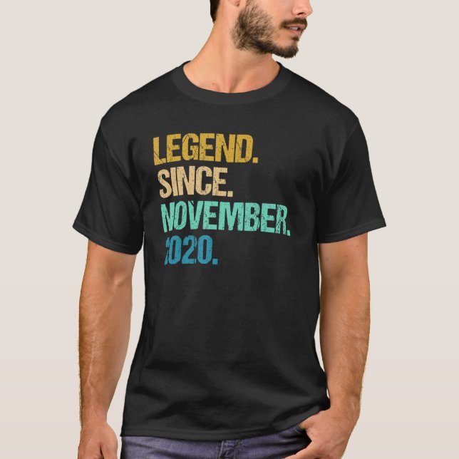 2 Years Old  Awesome Since November 2020 2nd Birth T-Shirt (Front)