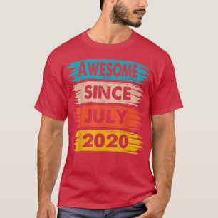 2 Years Old Birthday Awesome Since July 2020 2nd B T-Shirt