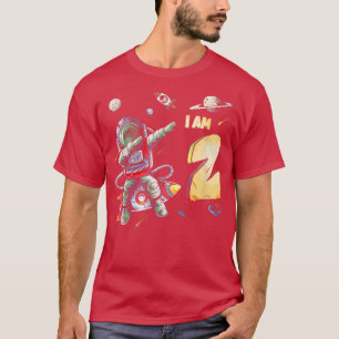 2 Years Old Birthday Boy Astronaut Space 2nd Birth T-Shirt