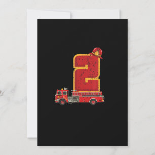 2 Years Old Birthday Boy Gifts Firefighter Holiday Card