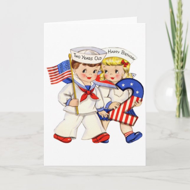 2 years old birthday card (Front)