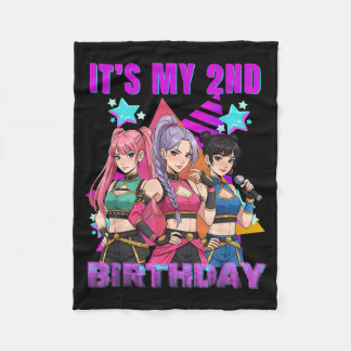 2 Years Old Birthday K P Kids 2nd Birthday Girls K Fleece Blanket