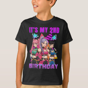 2 Years Old Birthday K P Kids 2nd Birthday Girls K T-Shirt