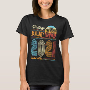 2 Years Old Birthday  Vintage January 2021 Girls B T-Shirt
