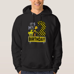 2 Years Old Boy It's My 2nd Birthday Construction  Hoodie