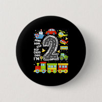 2 Years Old Boys Girls Kids 2nd Birthday Transport