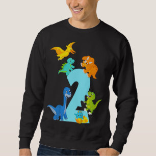 2 years old Dinosaur toys Dino Slogan 2nd birthday Sweatshirt