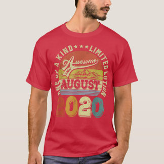2 Years Old Gifts Awesome Since August 2020 2nd Bi T-Shirt
