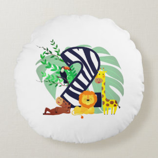 2 years old! Happy Birthday baby! Round Cushion
