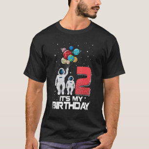 2 Years Old   It's My 2nd Birthday Boys Kids Astro T-Shirt