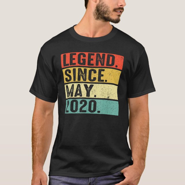2 Years Old Legend Since May 2020 2nd Birthday T-Shirt (Front)