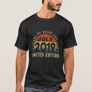 2 Years Old Vintage 2019 Limited Edition Retro 2Nd T-Shirt