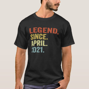 2 Years Old Vintage April 2021 2nd Birthday T-Shirt
