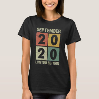 2 Years Old  Vintage September 2020 2nd Birthday T-Shirt