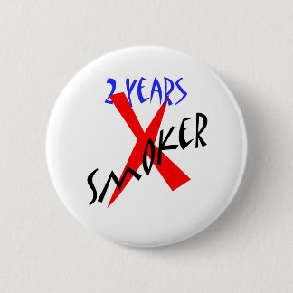 2 Years Red X-smoker 6 Cm Round Badge