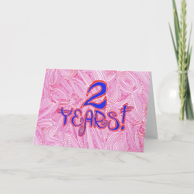 2 Years Sobriety Birthday / Anniversary Card (Front)