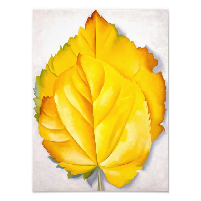 2 Yellow Leaves | Georgia O'Keeffe | Photo Print (Front)