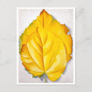 2 Yellow Leaves Georgia O'Keeffe Postcard