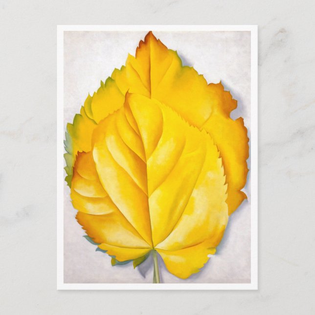 2 Yellow Leaves | Georgia O'Keeffe | Postcard (Front)