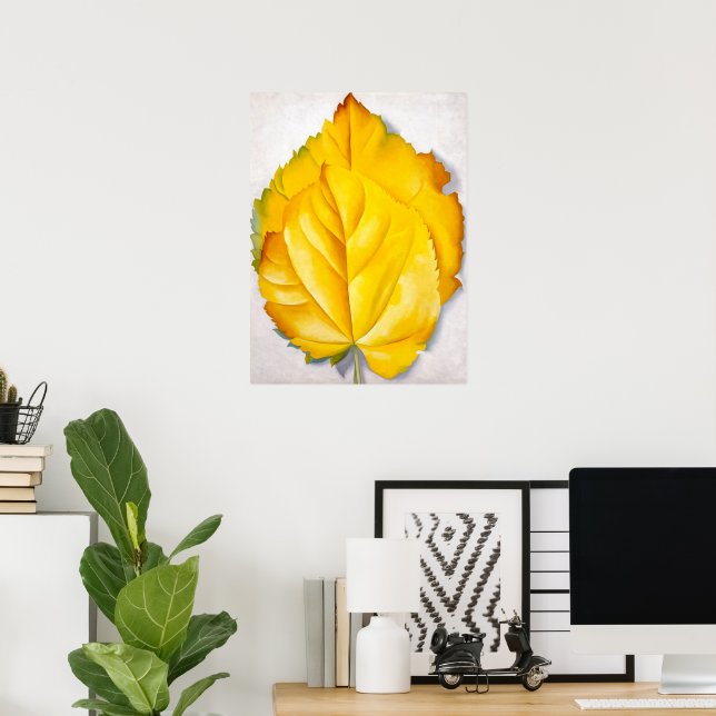 2 Yellow Leaves | Georgia O'Keeffe | Poster (Home Office)