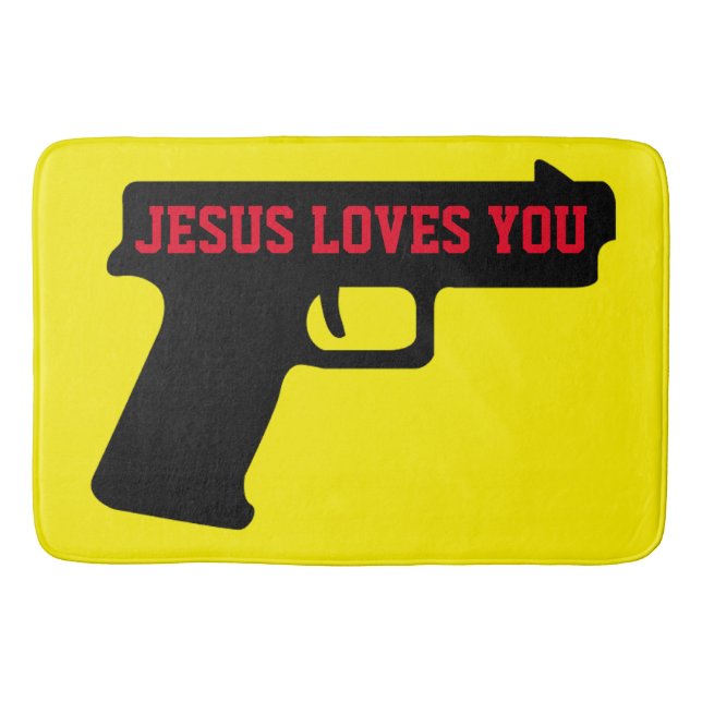 2A - JESUS LOVES YOU Bath Mat (Front)