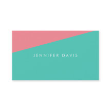 2COLOR | AQUA + SALMON | BUSINESS CARD