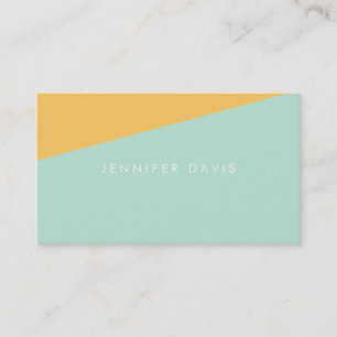 2COLOR PALE SUNFLOWER + SEAFOAM BUSINESS CARD
