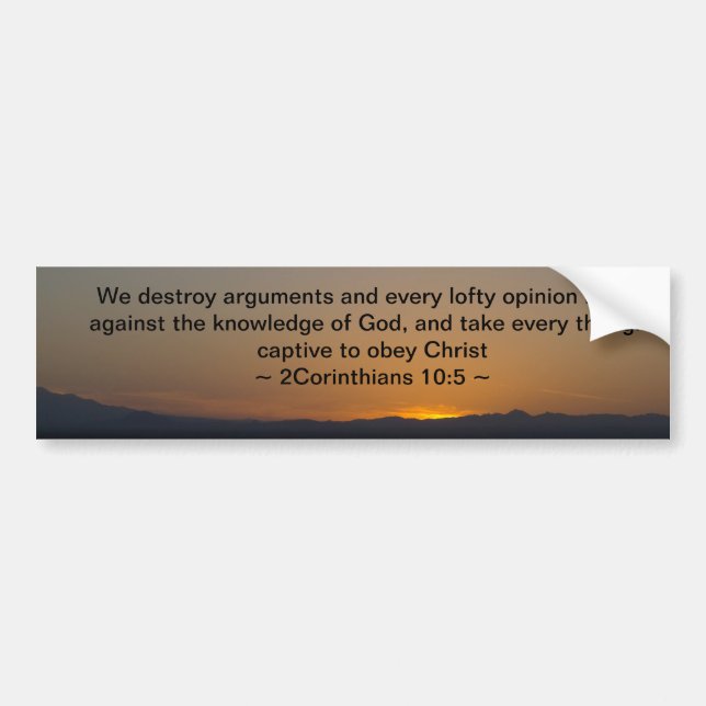 2Corinthians 10:5 Bumper Sticker (Front)