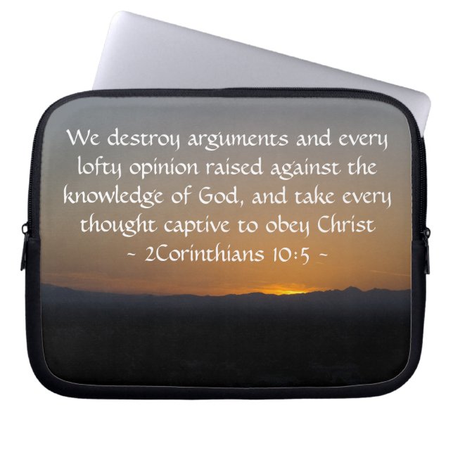 2Corinthians 10:5 Laptop Sleeve (Front)