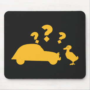 2CV Deux Chevaux Meets Yellow Duck Mouse Mat