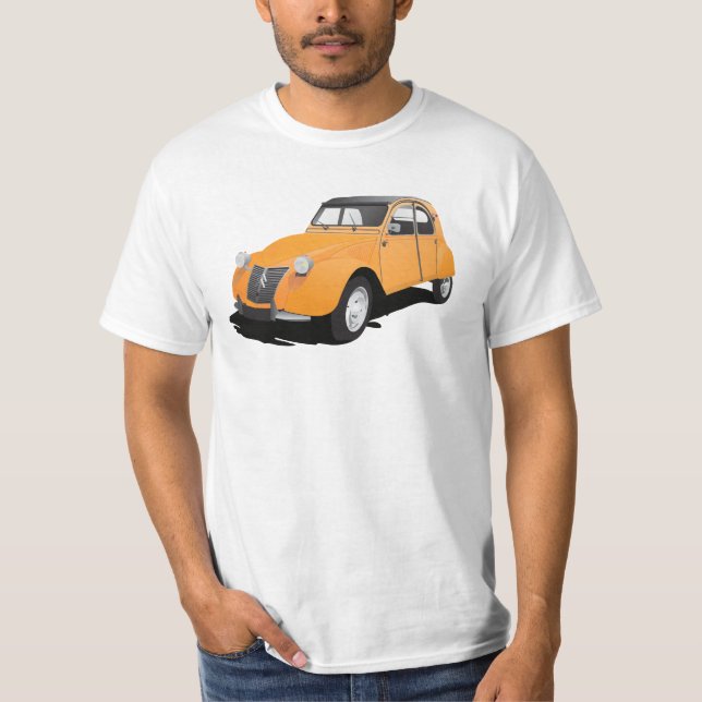2CV (deux chevaux), orange T-Shirt (Front)