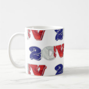 2CV Deux Chevaux Red White Blue French Flag Coffee Mug