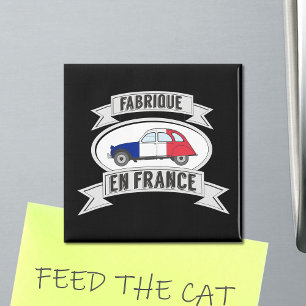 2CV French Flag Badge Manufactured in France Magnet