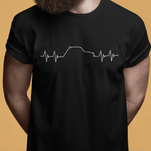 2CV Oldtimer Car Heartbeat Pulse Frequency T-Shirt