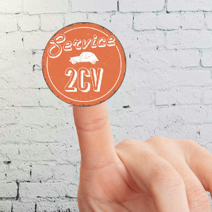2CV Service Vintage Classic Round Sticker