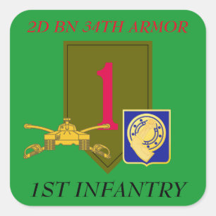 2D BN 34TH ARMOR 1ST INFANTRY STICKERS