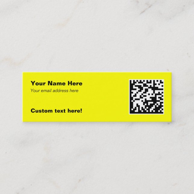 2D Code Business Cards - Skinny (Front)