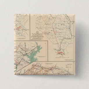 2d Corps AN Va, camps, pickets, routes 15 Cm Square Badge