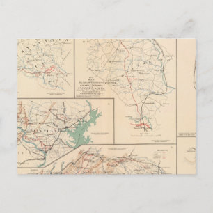 2d Corps AN Va, camps, pickets, routes Postcard