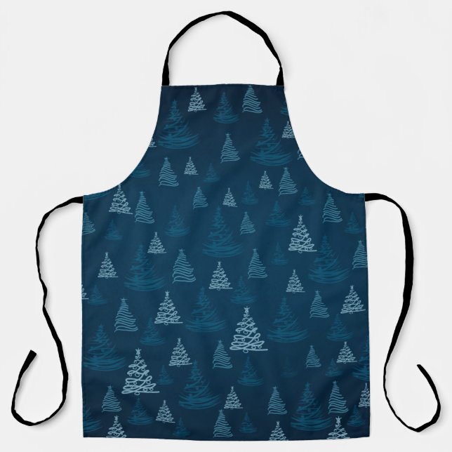 2d illustration. Abstract snowflakes. Holy Christm Apron (Front)