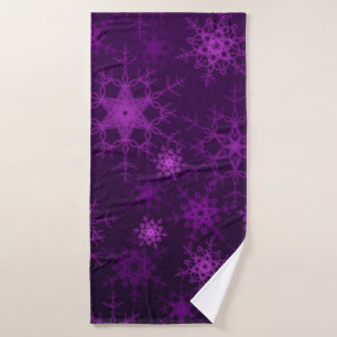 2d illustration. Abstract snowflakes. Holy Christm Bath Towel