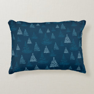 2d illustration. Abstract snowflakes. Holy Christm Decorative Cushion