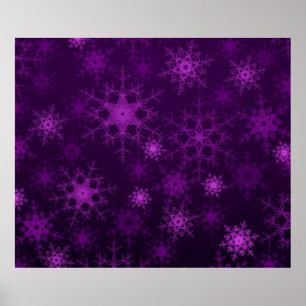 2d illustration. Abstract snowflakes. Holy Christm Poster