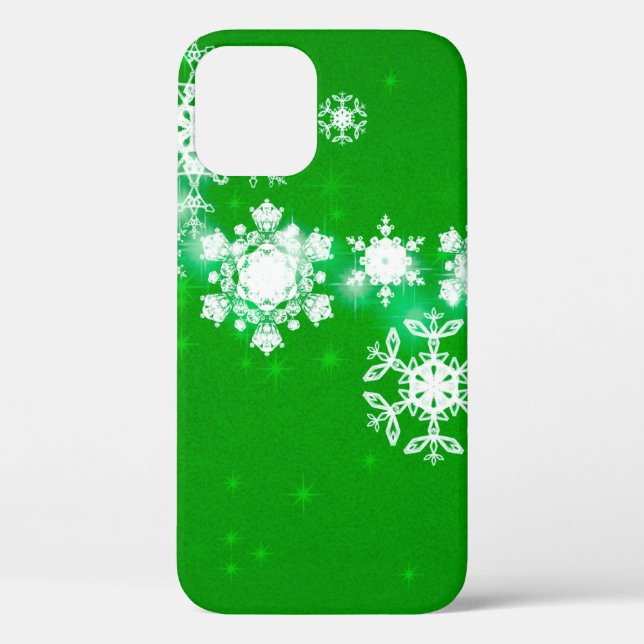 2d illustration. Snowflakes on background. Holy Ch Case-Mate iPhone Case (Back)